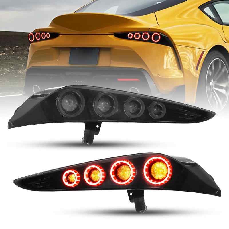 VLAND トヨタ GR スープラ テールランプ 流れるウインカー オープニングモーション J29/DB A90/A91 左右2点セット テールライト LED 2019年以後 For oyota GR Supra 2019-Present 5th Gen