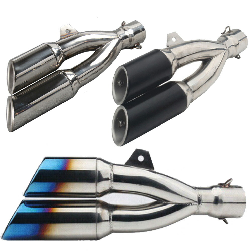 楽天市場 バイク スリップオン マフラー デュアル サイレンサー 接続部の内径50 8ｍｍ 7 ビッグスクーター Adv150 Nmax Xmax マジェスティ スカイウェイブ バーグマン フォルツァ マグザム シルバーウイング 排気管 カスタム 汎用 パーツ オートバイ エキゾーストパイプ