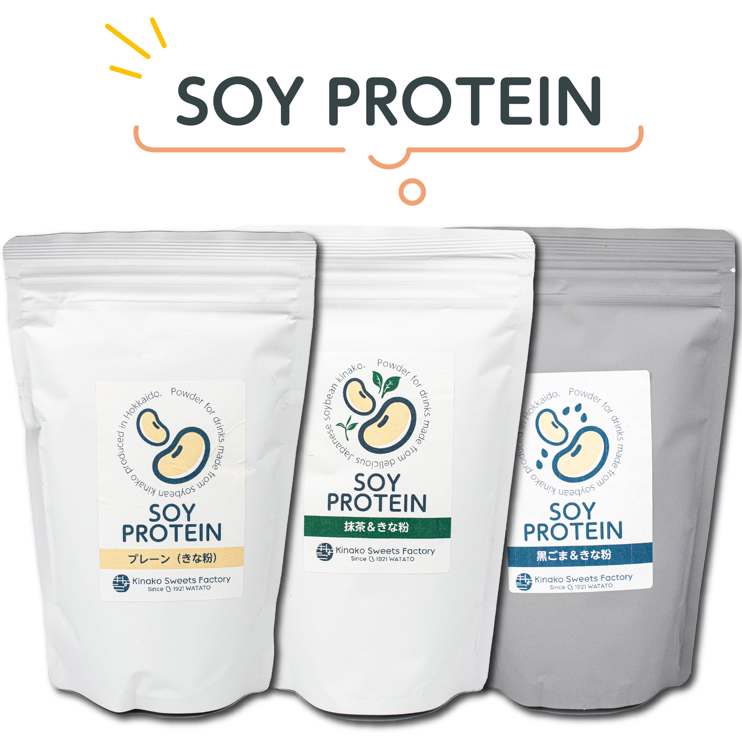 【楽天市場】SOY PROTEIN きな粉 プロテイン 3袋セット 送料無料 きな粉 ポスト投函 ポイント消化 和菓子 老舗 東京 高級