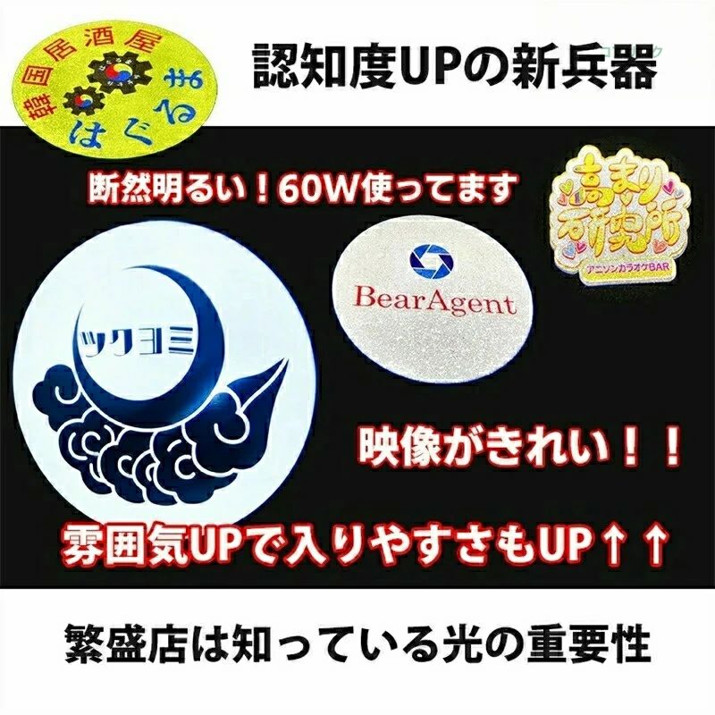 1年引き請ける 触れちらかすロゴタイプ映写機、30W~120W屋内および露天のIP68雨合羽映写機、見せびらかす会、焼肉屋のお知らせ、会社企業のロゴタイプ、販売店、赤ちょうちん、寄りあい (30W~120W雨合羽)