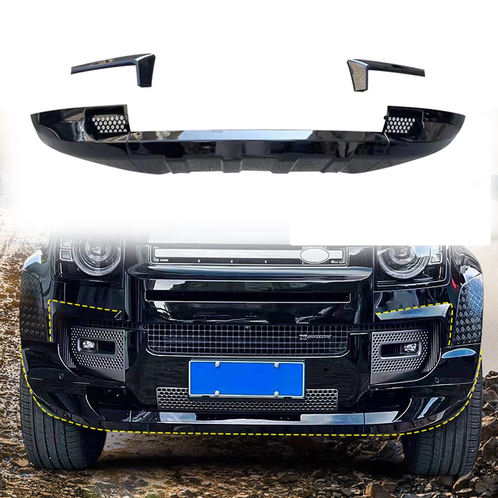 2020-2024 L851 ABSプラスチックGloosyブラック LR ディフェンダー L663 110 90 フロントリップチンバンパー｜きなこ商店 40,806円