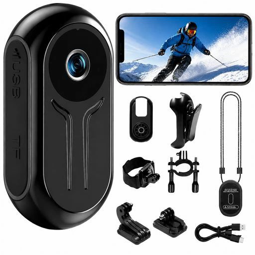 動き写真器2K/30fps120度広角レンズアクションカメラ小型Wi-Fiスマホ連絡動きカム110分長時間映画化上半身写真器循環過程録画ハンズフリーPOVVlog写真器取り締まり飾り気の無いウェアラブルカメラ会…