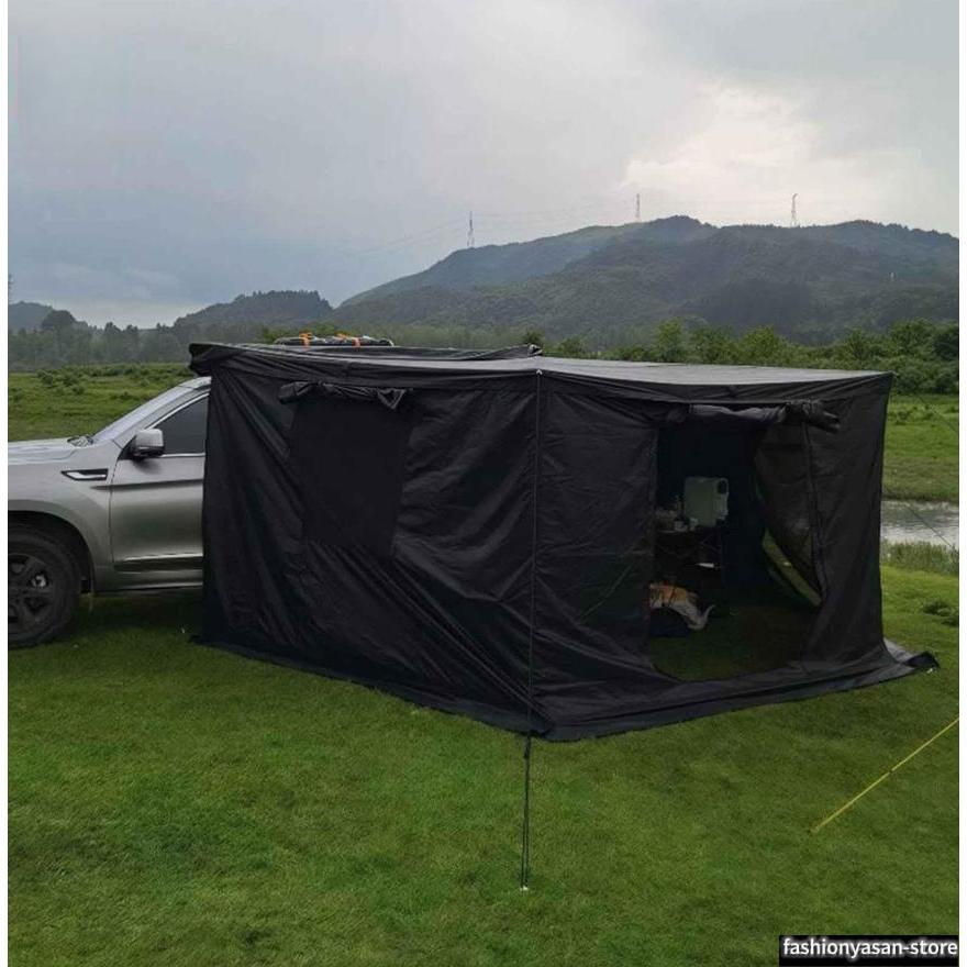 車 カーサイドテント 270&deg;展開カーサイドタープ カーサイドタープ 車用 カーサイドオーニング サンシェード オフロード車 SUV MPV 用屋｜きなこ商店