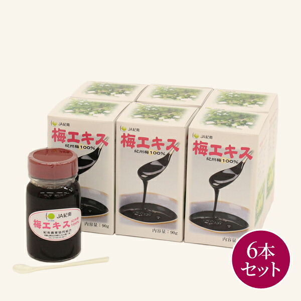 【貨物輸送無料】紀州産青梅当て嵌める 梅抽出エキス 90g×6本入 梅肉抽出エキス 紀州産 ペースト剤