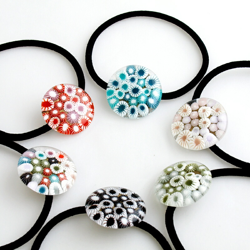 楽天市場】【Japan ミルフィオリ ヘアゴム 01（菊花）】とんぼ玉