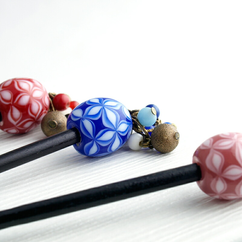 楽天市場】【お得な2個セット】【Geometric Flower かんざし】玉