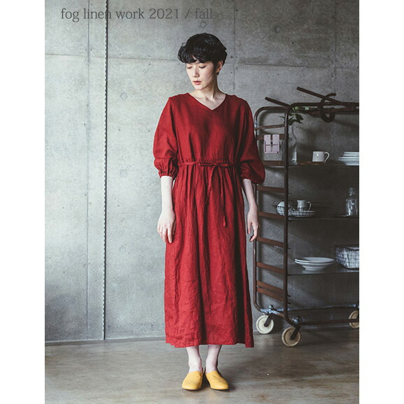 楽天市場 Fog Linen Work フォグリネンワーク クロエ ワンピース ブリックレッド Lwa351 910 生成りな暮らしのご提案 キナル
