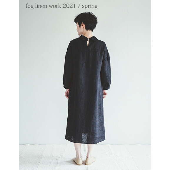 楽天市場 セール Off Fog Linen Work フォグリネンワーク ペイトン ワンピース ブラック Lwa295 17 生成りな暮らしのご提案 キナル