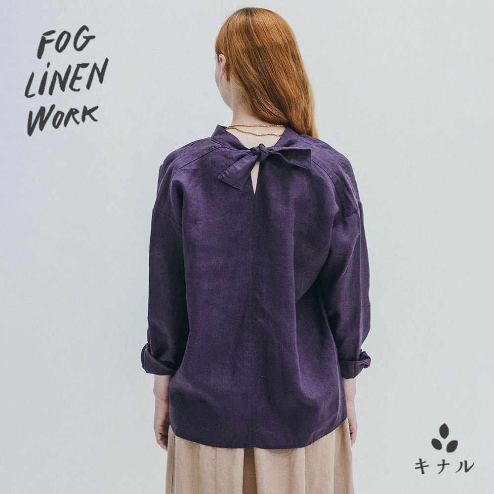 fog linen work フォグリネンワーク ベッカ リボントップ ミュール LWC023-359