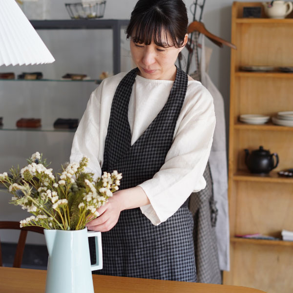 【在庫限り】【キナル別注】 fog linen work エプロン過ぎない カシュクール エプロン テオ｜生成りな暮らしのご提案／キナル