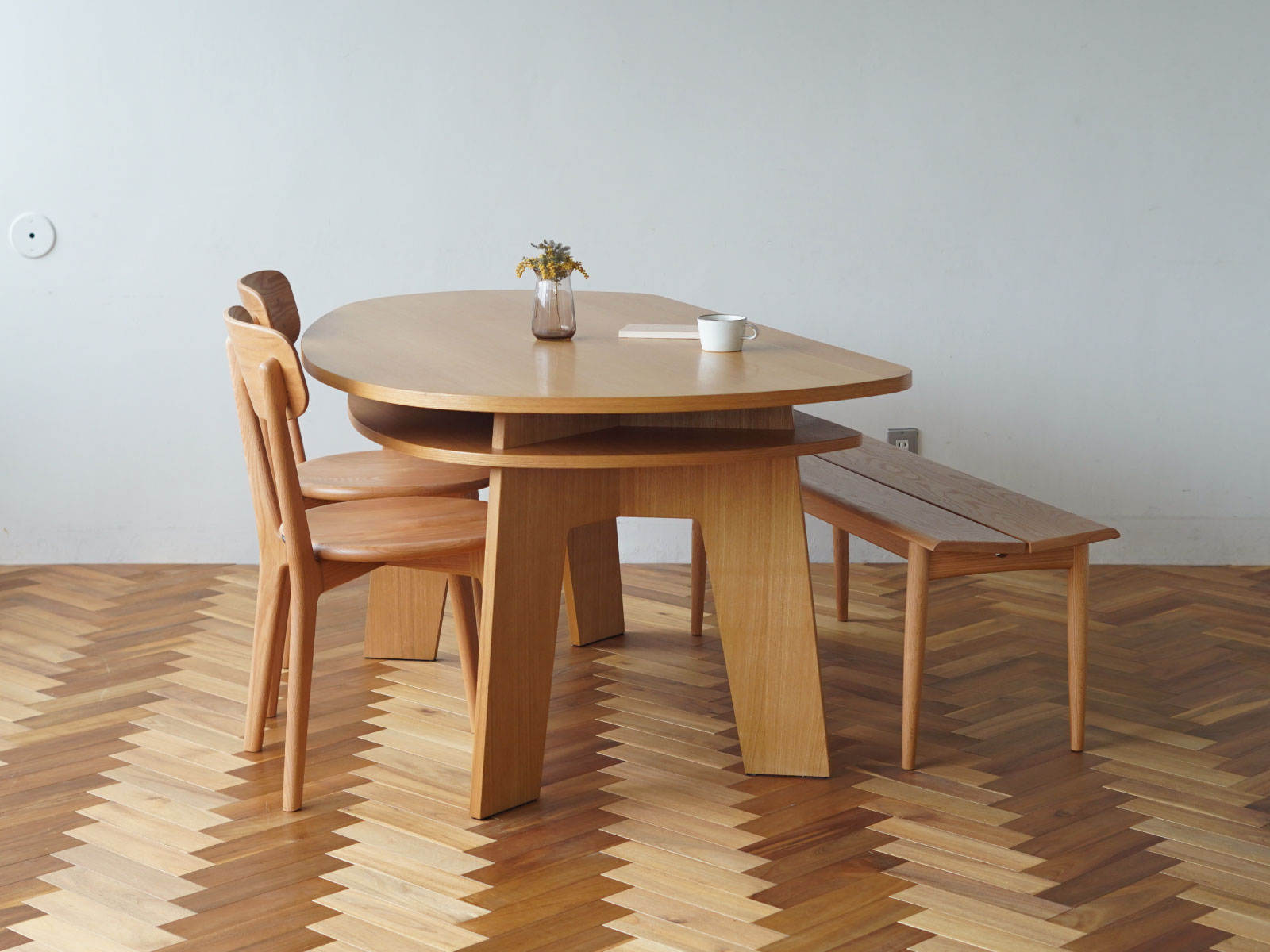 楽天市場 ナガノインテリア 無垢 ダイニングチェア レッドオーク 国産 生成りな暮らしのご提案 キナル