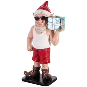 オブジェ 日差しの中のお手伝い小びと インテリア イベント ディスプレイ Sunny Elf with Gift