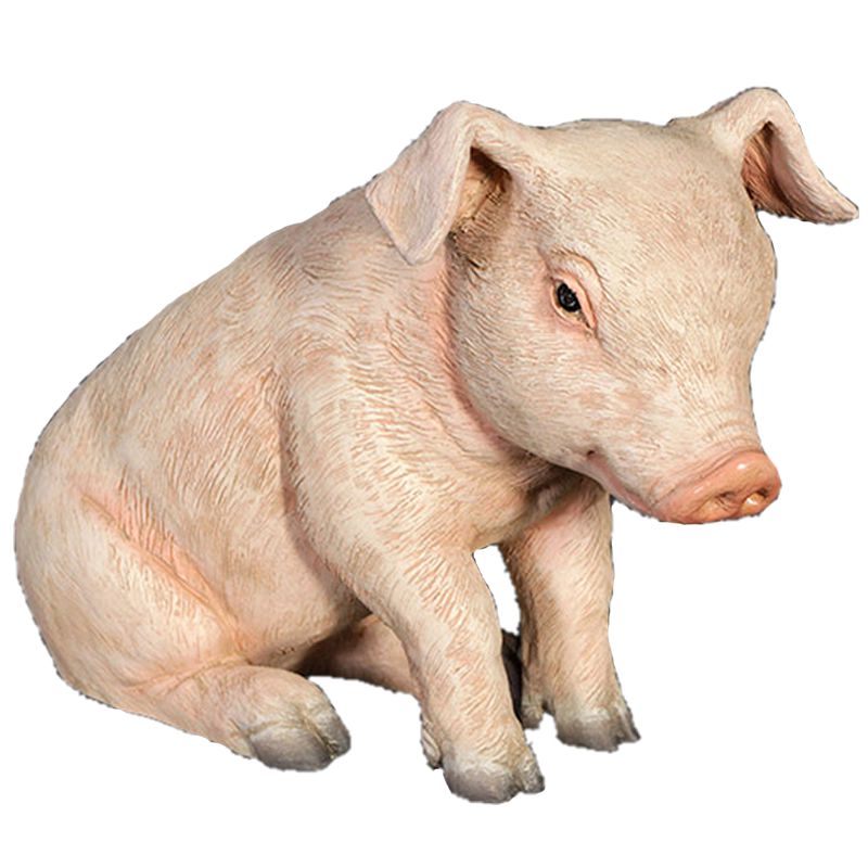 実物大 毛の荒物 オブジェ すわる子飼い豚 室内装飾 出来事 見せびらかす