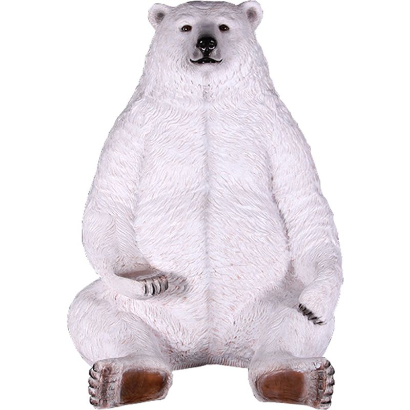 実物大 毛の荒物 オブジェ 馬鹿でかいシロクマ 室内装飾 でき事 見せびらかす