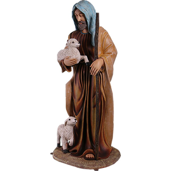 オブジェ 子ひつじと羊飼い 大 インテリア イベント ディスプレイ Shepherd with Sheep｜Gracious