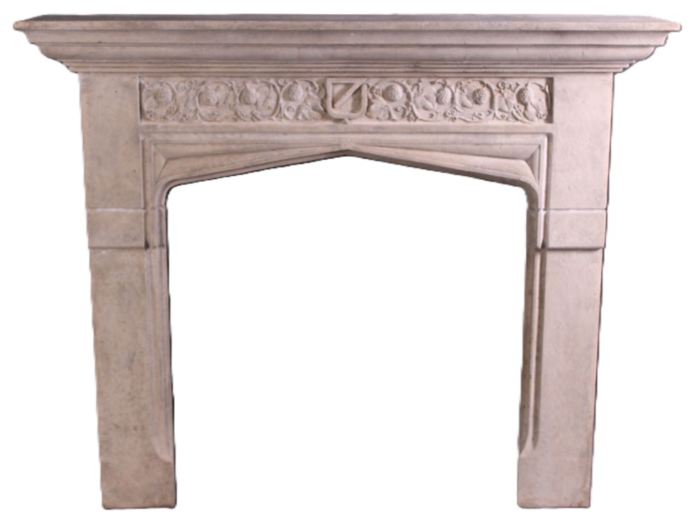 オブジェ チューダー王朝のゴシック暖炉 ローマストーン仕上げ インテリア イベント ディスプレイ Tudor Gothic Fireplace