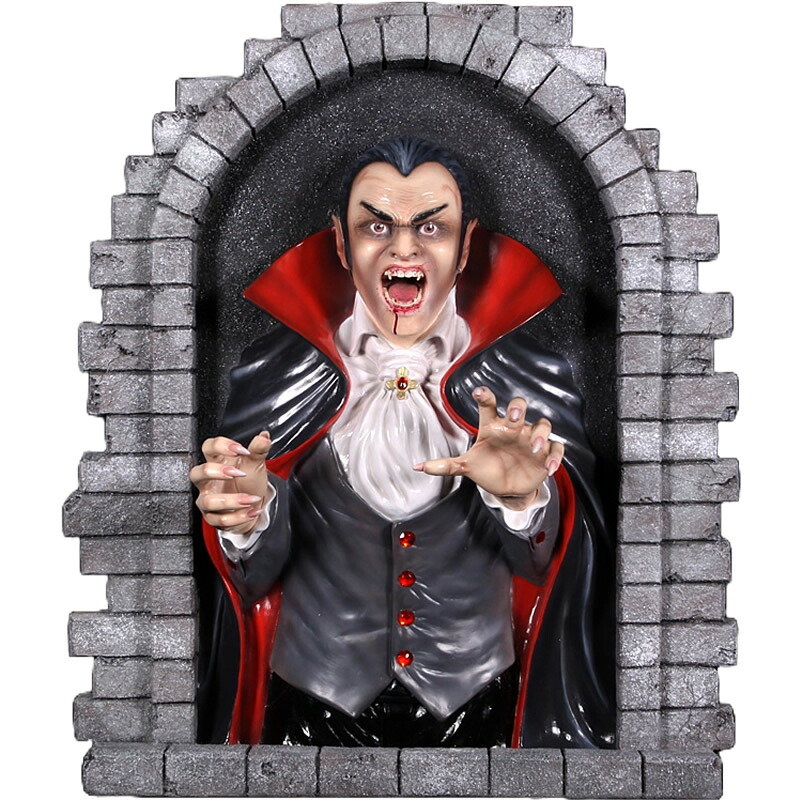 オブジェ ドラキュラ伯 飾りもの 室内装飾 でき事 見せびらかす Dracula wall decor