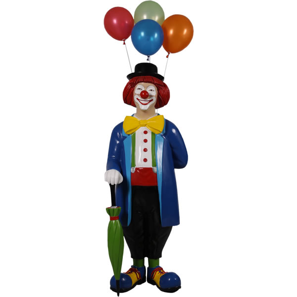 オブジェ ピエロ インテリア イベント ディスプレイ Clown with umbrella and balloons|Gracious