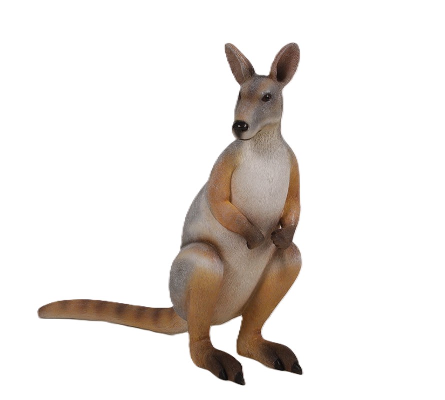 毛の荒物 オブジェ 立つワラビー 室内装飾 でき事 見せびらかす Wallaby Standing 花・ガーデン・DIY-その他