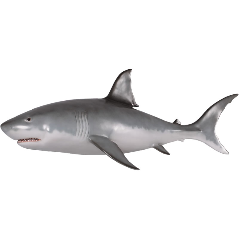 動物 オブジェ ホホジロザメ 壁掛け インテリア イベント ディスプレイ Great White Shark 6ft Wall Decor