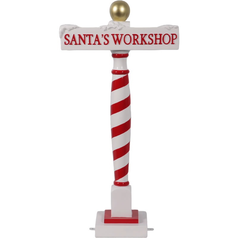 オブジェ サンタの工房の看板 インテリア イベント ディスプレイ Santas Workshop Sign｜Gracious