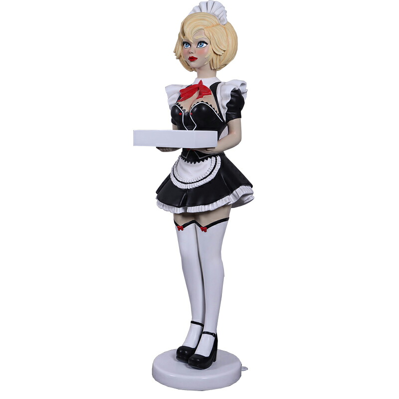 オブジェ アニメ風 フレンチお手伝いさん 室内装飾 でき事 見せびらかす French Maid 150糎 Anime