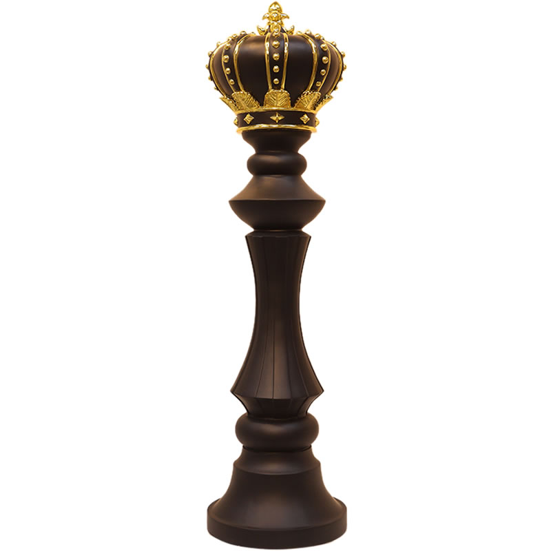 オブジェ 等身大のチェス駒 第一人者 黒いこと 室内装飾 でき事 見せびらかす Chess King