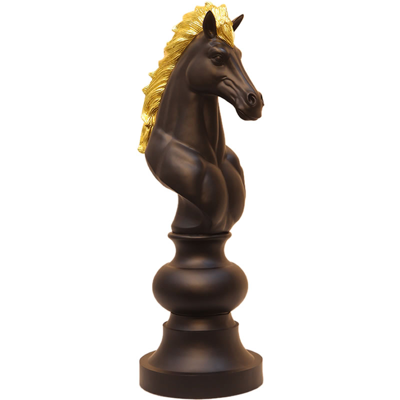 楽天市場】等身大のチェス駒 騎士 ブラック Chess knight 高さ約1m30cm