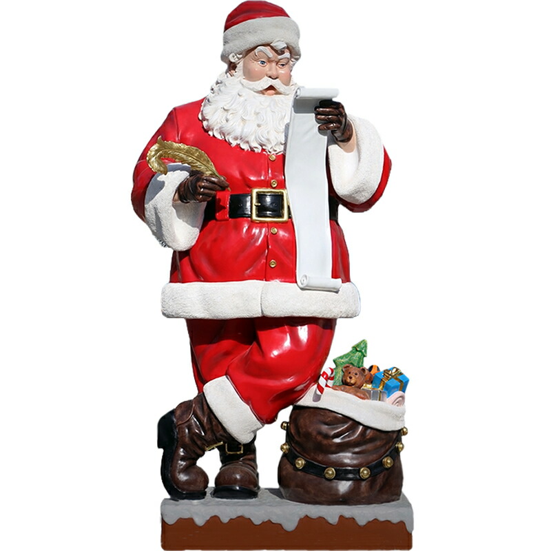 楽天市場】オブジェ クリスマスプレゼントを配るサンタ インテリア