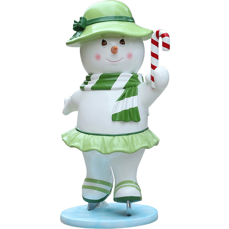 オブジェ スケートする雪だるま お母さん インテリア イベント ディスプレイ Skating Snowman Family Mother|Gracious