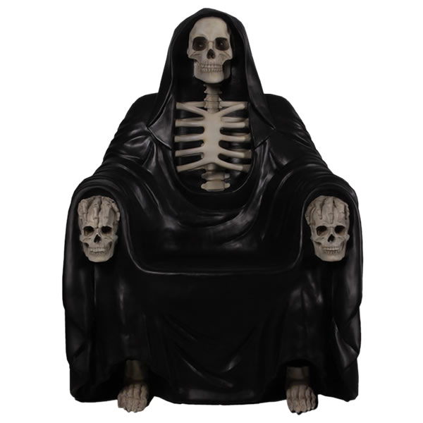 オブジェ 死神のベンチ 黒 インテリア イベント ディスプレイ Black Rope Grim Reaper Throne
