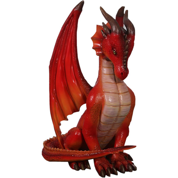 オブジェ すわる ドラゴン 赤 インテリア イベント ディスプレイ Sitting Dragon 4ft.