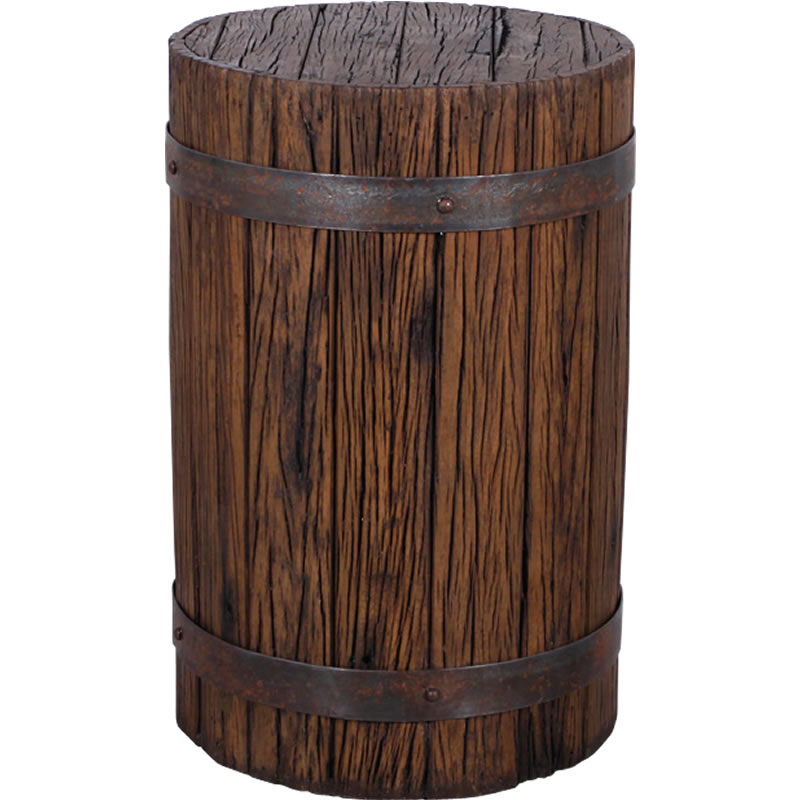 オブジェ 腰かけ 肌理調 室内装飾 でき事 見せびらかす Stool Remnants 11 dia x 17 H with Metal Bandings