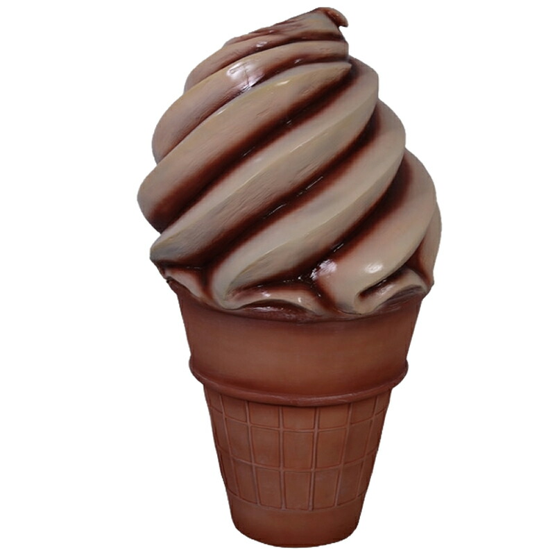 オブジェ チョコレート玉蜀黍 ソフトクリーム 室内装飾 でき事 見せびらかす Soft Serve ice Cream Cone Choco