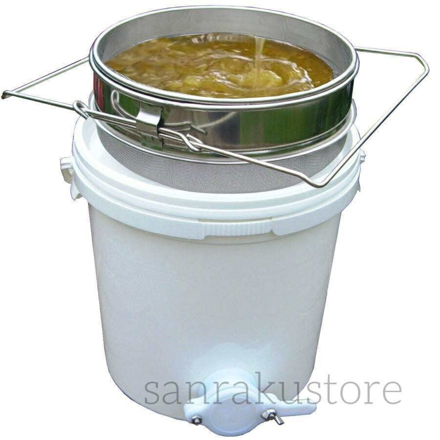 養蜂用 はちみつ こし器 濾過器 二重ステンレス鋼製 ふるい印字機 蜜濾過 蝋涙取りすてる相応う 採蜜後取り計らう用 蜂みつこし器 こし器サイバー空間 毛はらい付き添い人 は 20Lポリ容れもの付き添い人 直売所向け 園芸進め方