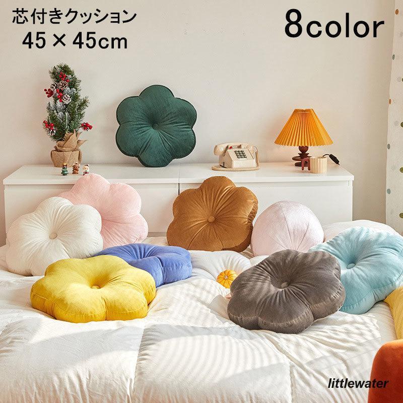 楽天市場】クッション インテリア 北欧風 花型 花 フラワー クッション