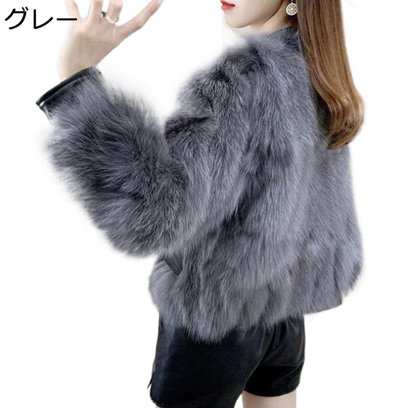 革ジャン レディース 冬服 ファーネック 2xl 防寒着 あったか ジップ付き ファーコート レザージャケット 裏起毛 PUレザー 大き