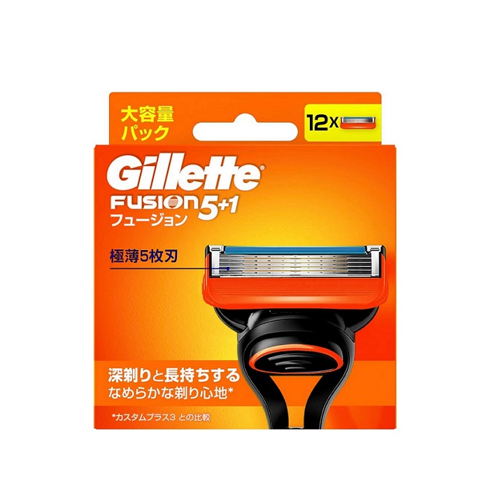 【新品未使用】Gillette フュージョン 5+1 12個入り大容量パック ジレット フュージョン5+1 電動 大容量パック 替刃12個入 Green
