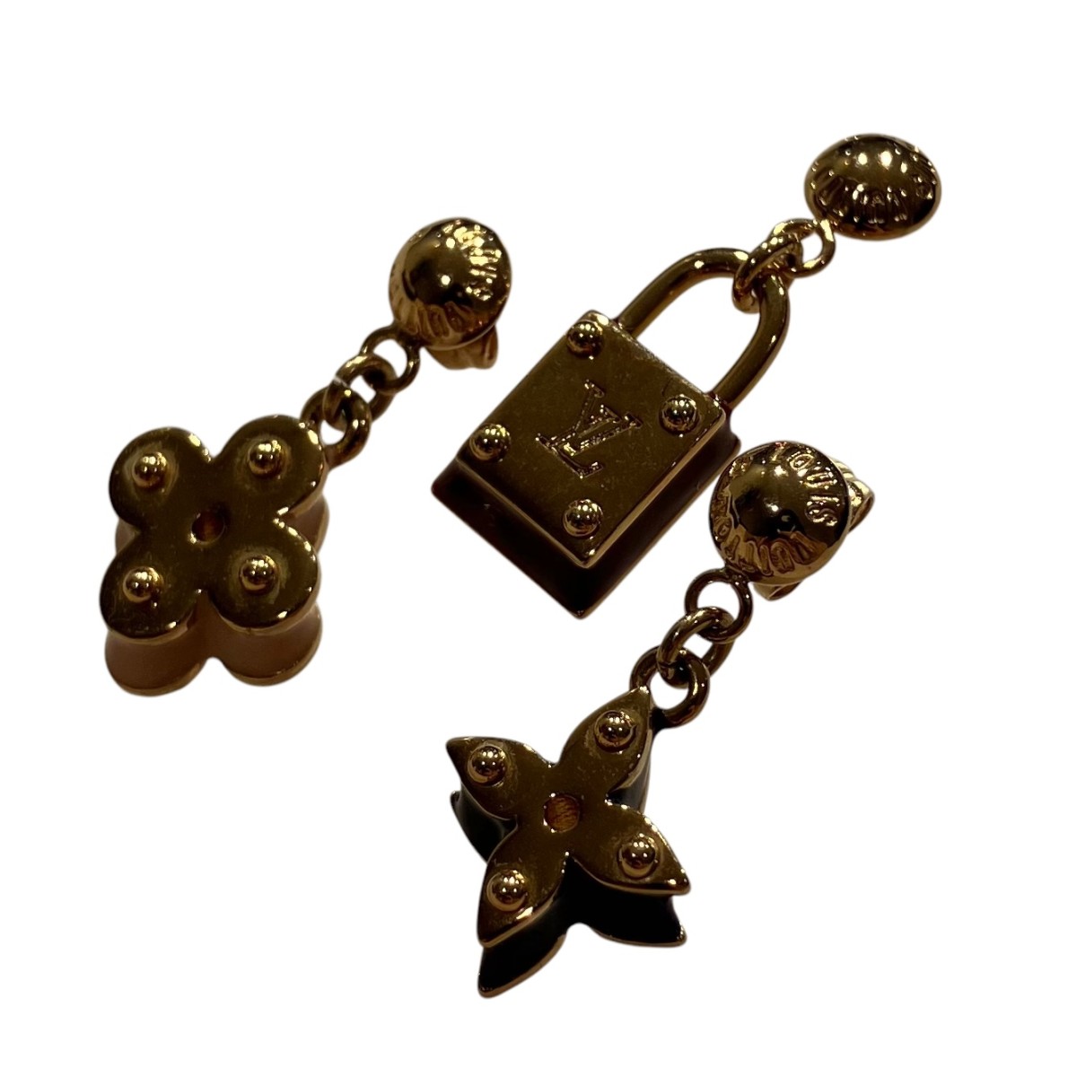 ルイヴィトン ブークルドレイユ・スウィートモノグラム ピアス 3つセット ルイヴィトン LOUIS VUITTON ピアス 3点セット ブークルドレイユ