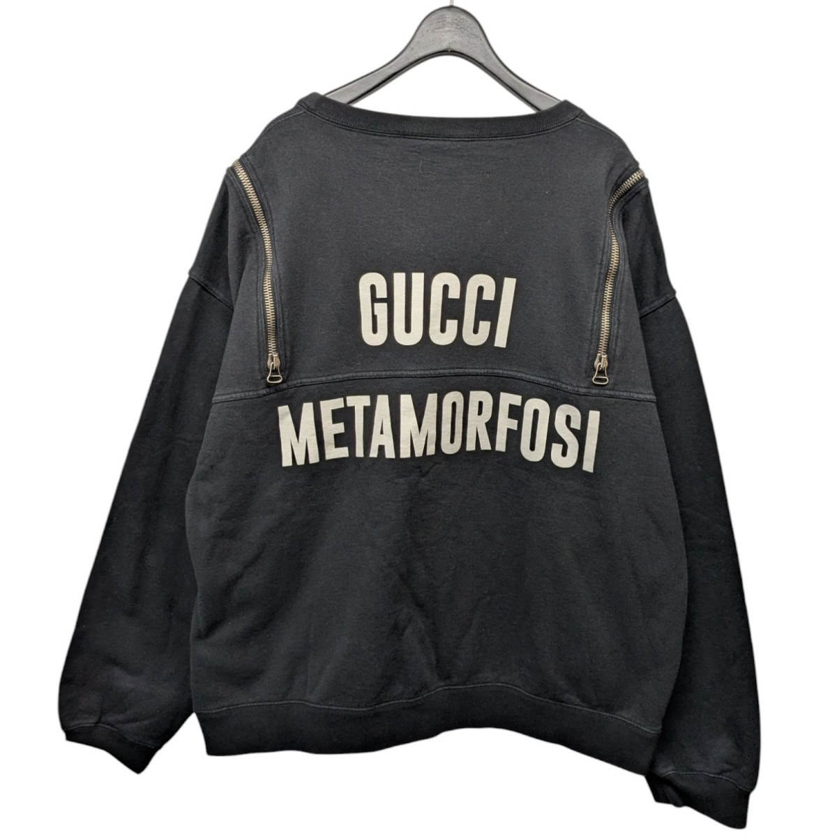 GUCCI ロゴプリント スウェット ネイビー コットンジャージー プリント スウェットシャツネイビー | GUCCI公式