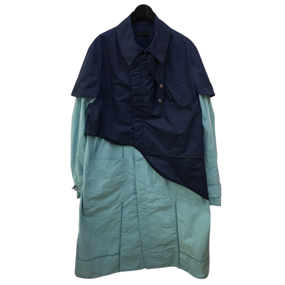 【中古】\u003cBR\u003eNobuyuki Matsui\u003cBR\u003e「Surreal Coat」 レイヤードコート SS20C01 米国海軍×点火装置青色 大きさ：3\u003cBR\u003e【通貨価値思いなおす】
