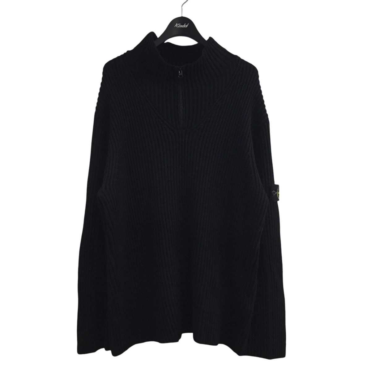 STONE  ウール　リブ編み　フード　カーディガン　Sサイズ ワンフォークロージング 1111clothing ◇透かし編み ジャガード