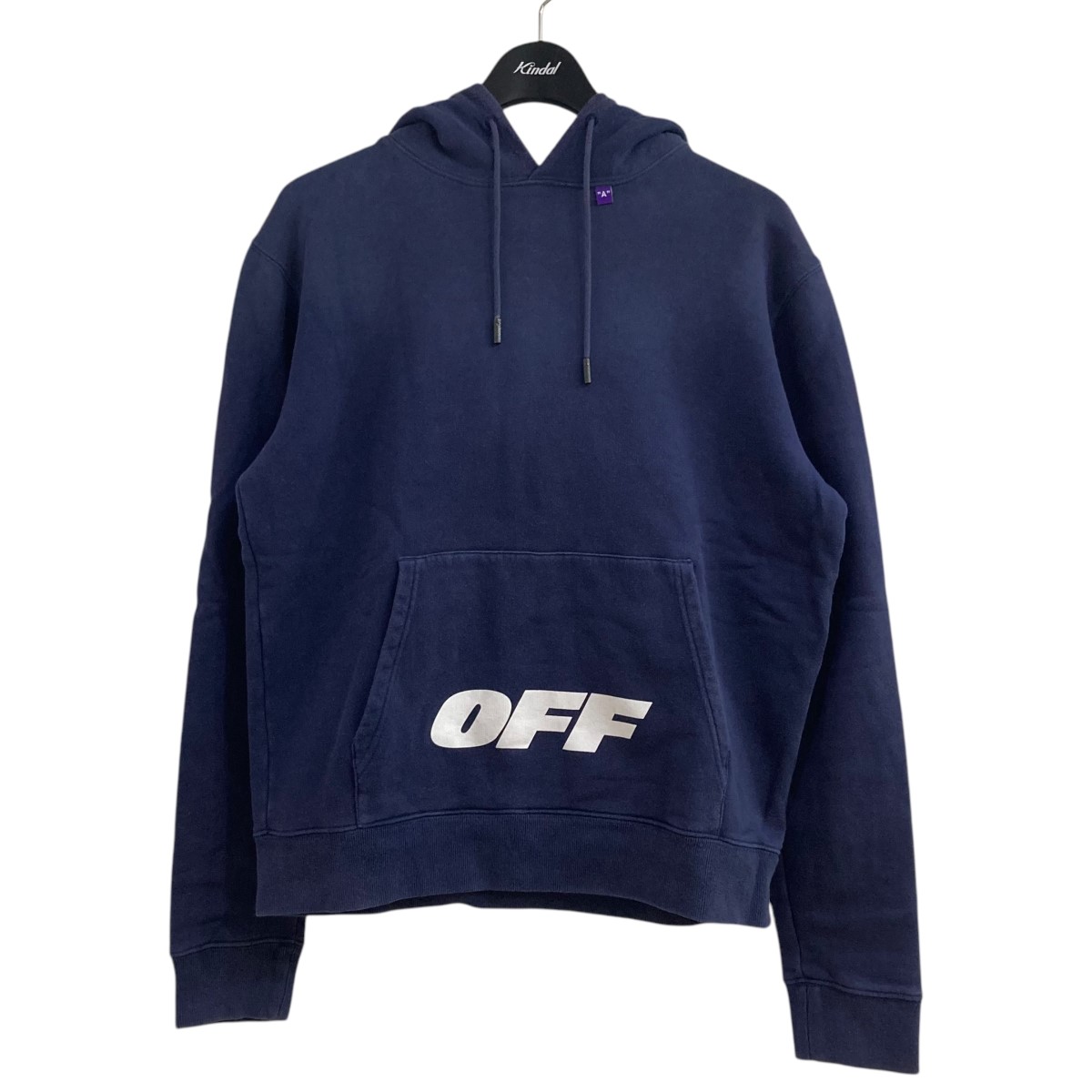 【中古】 OFFWHITE プルオーバーパーカー OMBB034E18192003 ネイビー サイズ：S 【価格見直し】