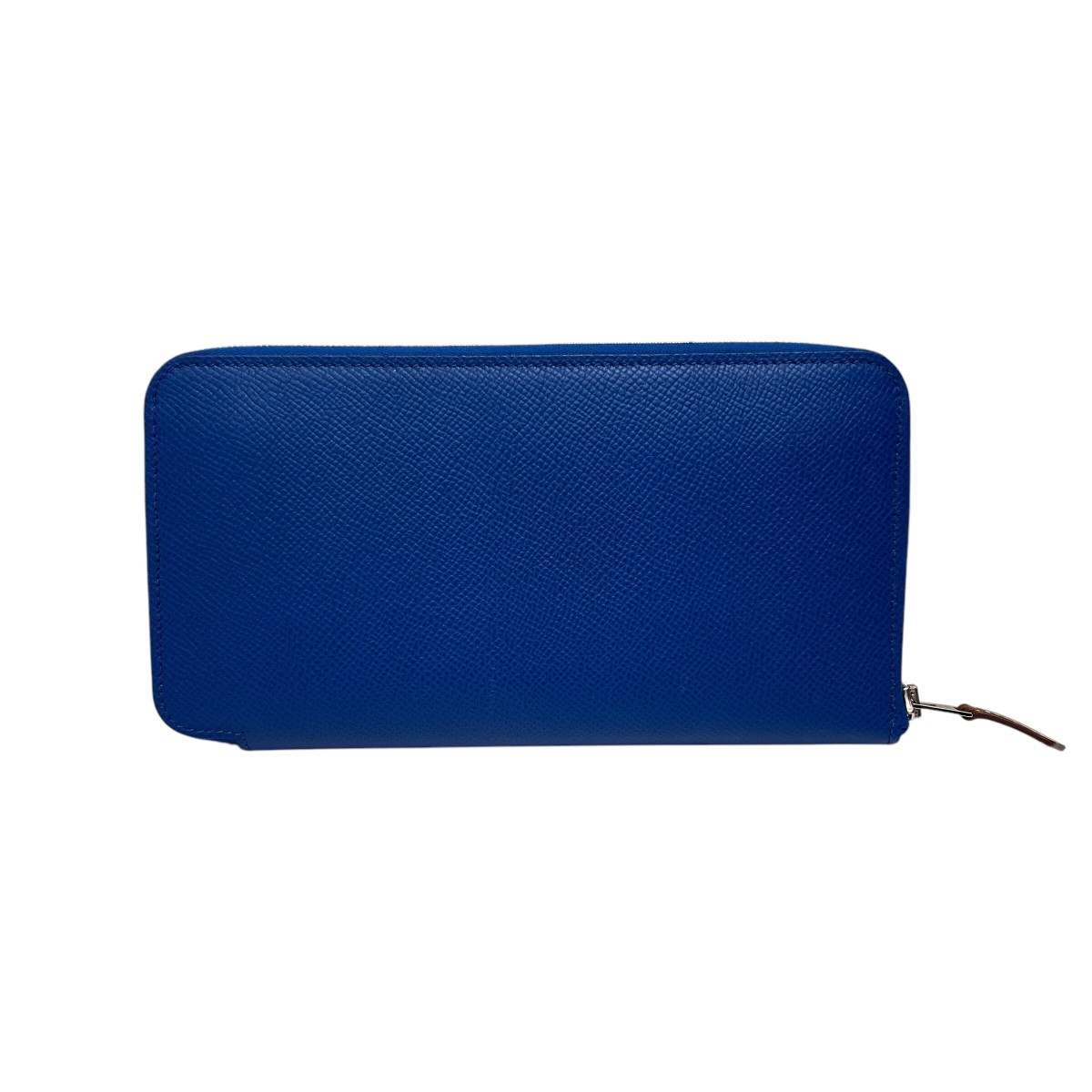 【中古】 HERMES アザップロングシルクイン Z刻印 長財布 ブルー