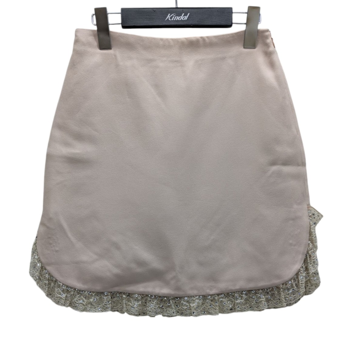 【中古】 MIU MIU フリル台形ミニスカート ピンク サイズ：36 【価格見直し】