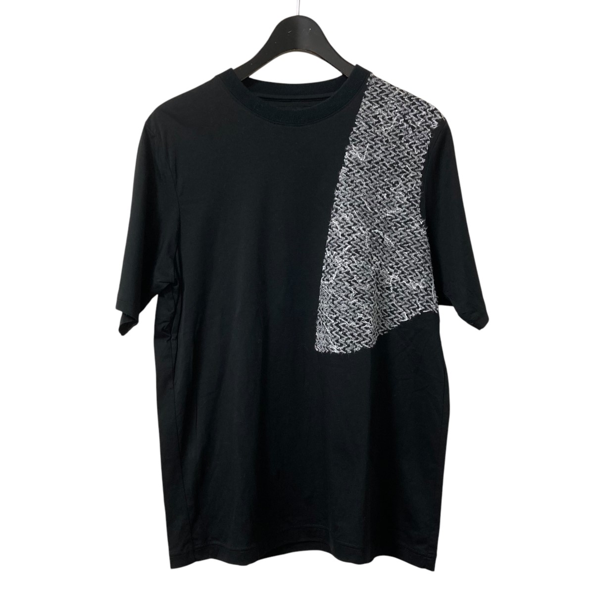 【中古】 Nobuyuki Matsui Stichwork print T-shirts クルーネックカットソー ブラック サイズ：3 【価格見直し】