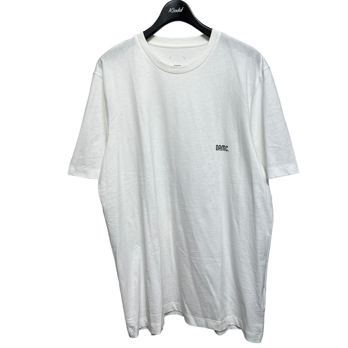 【中古】 OAMC (OVER ALL MASTER CLOTH） グラフィックプリントクルーネックTシャツ ホワイト サイズ：L 【価格見直し】