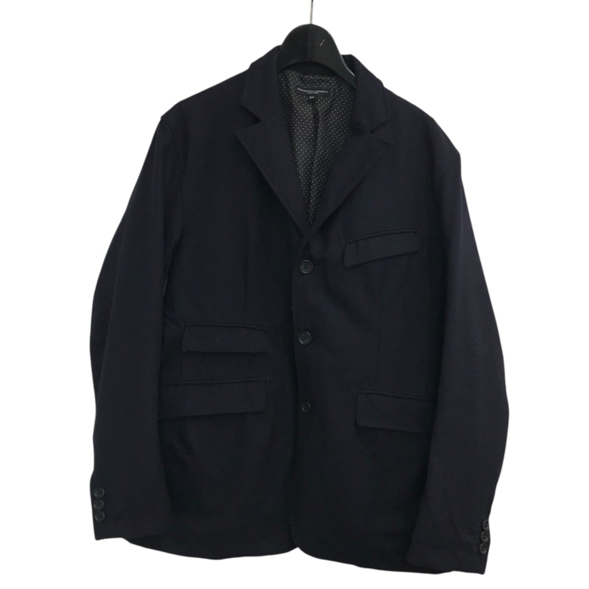 Engineered Garments エンジニアドガーメンツ ジャケット サイズ:XS ピークドラペル ウール メルトン 3B ベッドフォードジャケット (NB Bedford Jacket 20oz Melton) ネイビー 紺 アウター コート ブルゾン 上着【メンズ】【中古】【K4301】 8001000909401_1.jpg