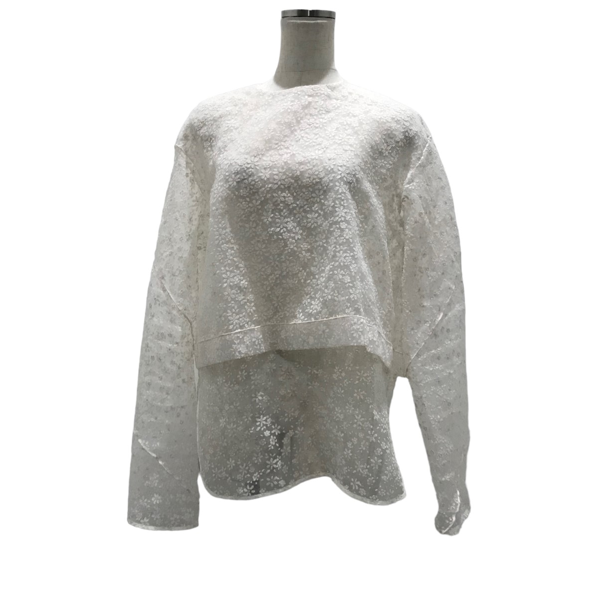 BLAMINK ブラミンク M CO/SI DOLMAN/SSL ショートスリーブシアーブラウスシャツ 7921-230-0148 ホワイト 36 ITZF1V9CYTQE BLAMINK（ブラミンク）の「< BLAMINK（ブラミンク）> M CO/SI