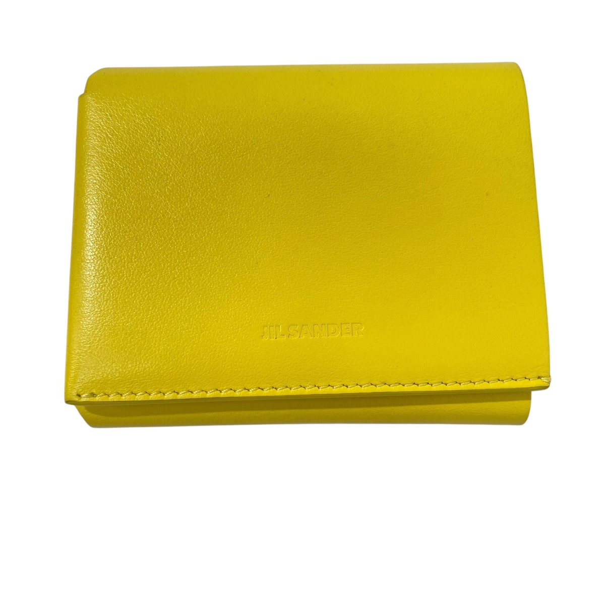 【中古】 JIL SANDER 3つ折り財布 イエロー 【価格見直し】
